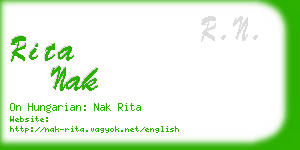 rita nak business card